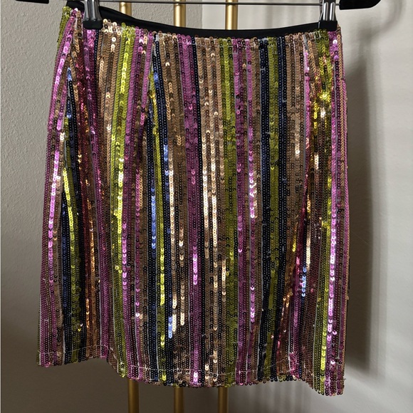 Multicolor Sequin Mini Skirt - Picture 1 of 1